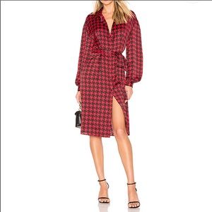 NWT MIDI BLACK & RED PLAID DRESS FROM REVOLVE